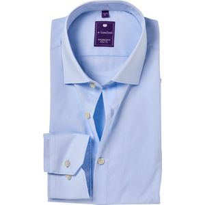 Redmond slim fit overhemd - lichtblauw - Strijkvriendelijk - Boordmaat: 45/46