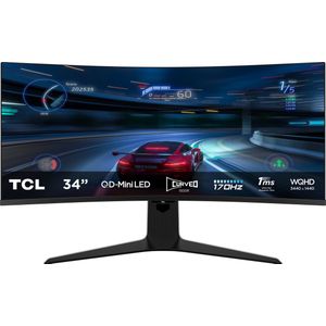 TCL 34R83Q - Ultrawide QHD Mini LED Gaming Monitor - QLED - HDR1600 - USB-C 90w - 34 inch