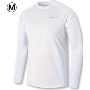 Nivard Rash Guard - Surf Shirt - Zwemkleding - UV Beschermende Kleding - Voor Zwemmen - Surfen - Duiken - Wit - Maat S