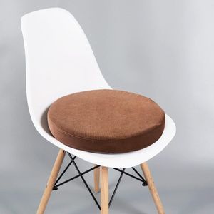 Rond Zitkussen, Memory Foam Zitkussens voor Stoelen, Gevoerd Rond Zitkussen Geschikt voor Thuis Keuken Kantoor Auto (Bruin)