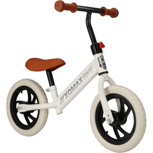 Loopfiets -12 inch - EVA banden -Lekvrij-Slijtvast- Balance Bike- Mat wit- Jongens en Meisjes