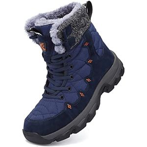 Winterlaarzen Warm Voor Heren en Dames - Bont Gevoerde Waterdichte Enkellaarsjes voor Trekking en Hiken