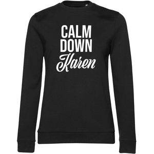 Hybris Calm Down Karen Girly Sweatshirt Damen Black-S