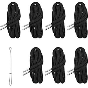 6PCS Drawstring Cords Replacement - 51 inch Drawstring Waist String Hoodie - Easy Threader for Shorts Pants Sweatpants Sweatshirt Jackets Bag