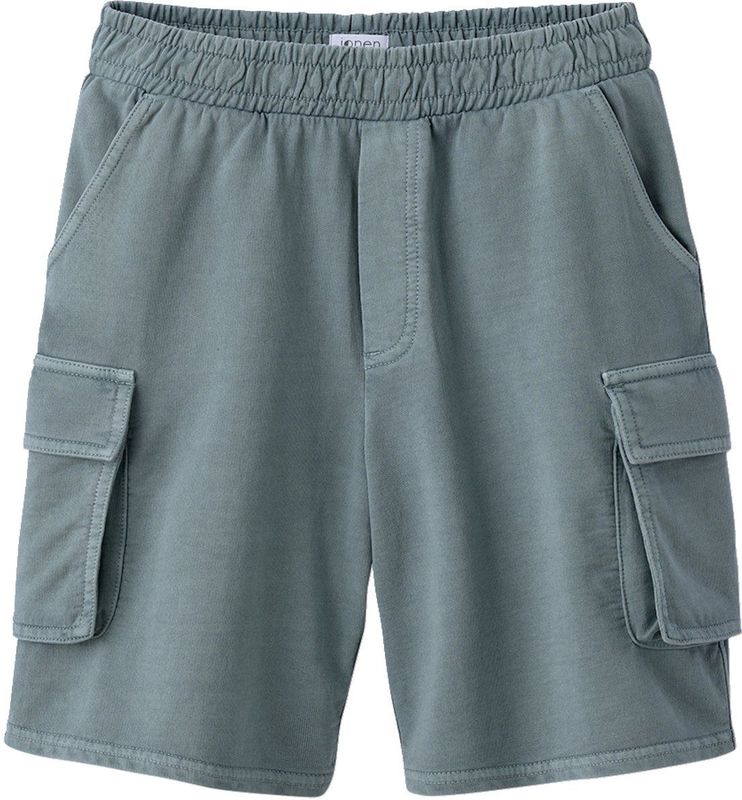 Bermuda - Blauwgroen - Badstof - Voor Jongens