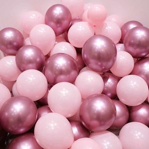 Nedville Ballonnen - 16 stuks avondzon pakket- Luxe rose Ballonnen - Chrome Rosagold en pastel rose - Helium Ballonnenset - Babyshower Party - Wedding Bruiloft Valentijn