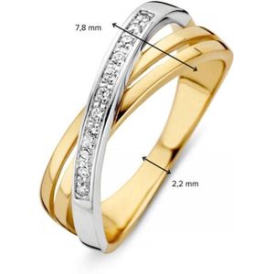 Ring bicolor zirkonia