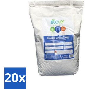 20 x Ecover - Waspoeder Universal - Voor witte & bonte was - 7,5 kg - Ecover Waspoeder Universal - Waspoeder - Plantaardig Waspoeder - Milieuvriendelijk Waspoeder - Zacht Voor Huid