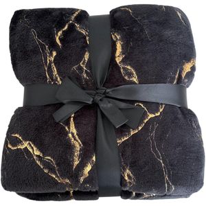 Goud marmeren sprei 130x180cm deken