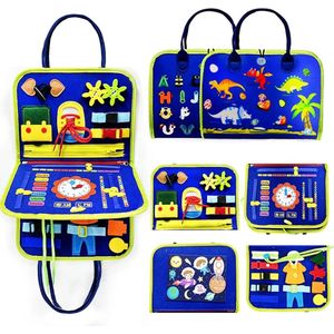 ProductPlein - Sensorisch Kinderspeelgoed - Montessori Bezigheidsbord voor Kinderen van 1 tot 4 Jaar - Educatief Speelgoed voor Fijne Motoriek - Reisactiviteiten