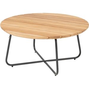 4 Seasons Verdi ronde salontafel teak 73 cm. - antraciet