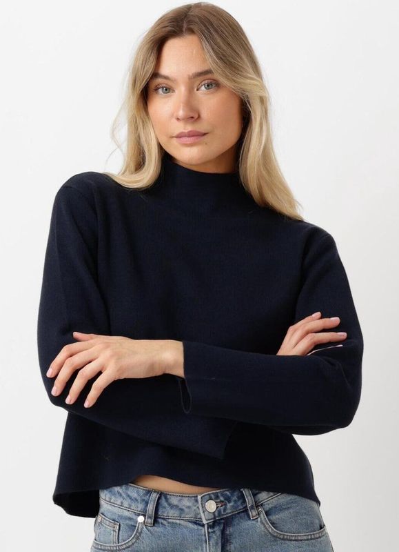 Minus - Lupi High Neck Pullover - Donkerblauw - Dames