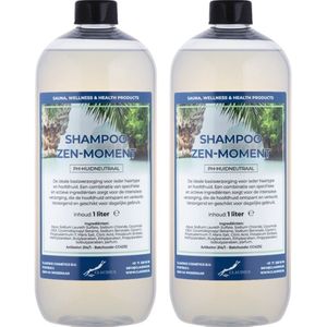 Shampoo Zen Moment - 1 liter (transparant) - 2 Stuks - Voordeelverpakking - Haarverzorging