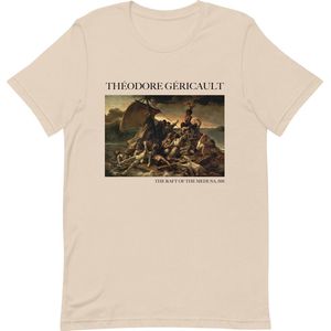 Théodore Géricault 'Het vlot van de Medusa' (""The Raft of the Medusa"") Beroemd Schilderij T-Shirt | Unisex Klassiek Kunst T-shirt | Soft Cream | XS