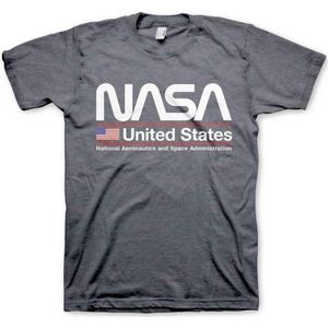 NASA Heren Tshirt -S- United States Grijs