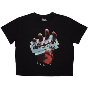 Judas Priest - British Steel Crop top - L - Zwart