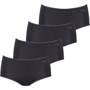 SLOGGI - Pure Comfort - Slip - Zwart - 4 Pack - Mid Waist