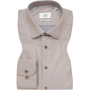 Eterna - Overhemd Taupe Eterna Lange Mouw Overhemd Taupe 1188 26 X687