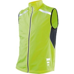 Wowow Dark Reflectievest 5.0 Fietsjas - Maat XS  - Vrouwen - geel/zwart/zilver