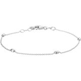 The Jewelry Collection Armband Bolletjes 1,0 mm 17+ 2 cm - Zilver