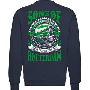 Sweater Sons Of Rotterdam | Kerstcadeau | Cadeau voor man | Vaderdag | Navy | maat 4XL