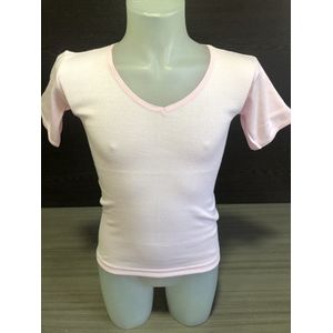 HL Tricot - Hemd korte mouw Michelle roos - Maat 104 - Meisjes - Roze -