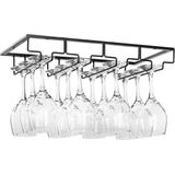 Wijnglazenhouder - Zwart - 12 Glazen - 40 cm x 22,5 cm x 6 cm - Wijnglazenrek