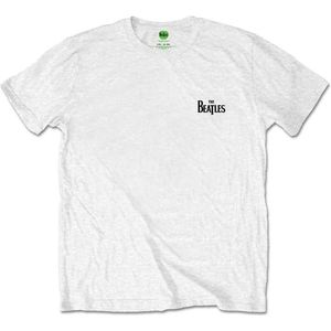 The Beatles - Drop T Logo Heren T-shirt - S - Wit