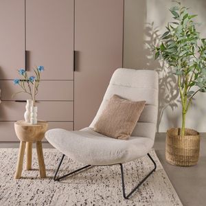 Kruk Suis - Hout - Naturel - 30x47x30 cm (BxHxD)