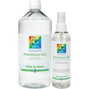 Magnesiumolie van Himalaya magnesium | Magnesiumolie spray 200 ml | Magnesiumolie 1000 ml navulfles | Magnesiumspray Magnesiumchloride Spierolie voordeelpakket | Natuurzuiver, Snel Opneembaar, Ondersteunt Spieren & Zenuwstelsel