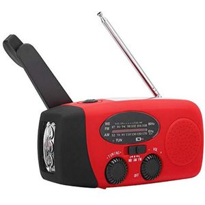 Hand Crank Solar Radio met LED-zaklamp en Power Bank - Noodradio voor Thuis en Buiten