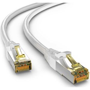 S/FTP CAT6a 10 Gigabit netwerkkabel / wit - LSZH - 1,5 meter