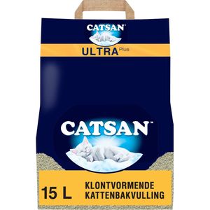 Catsan Ultra - Kattenbakvulling Klontvormend - Zak - 15L