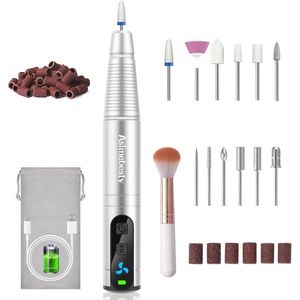 Professionele Elektrische Nagelboor Set voor Manicure en Pedicure - Draadloos, USB Oplaadbaar met 12 Bitjes