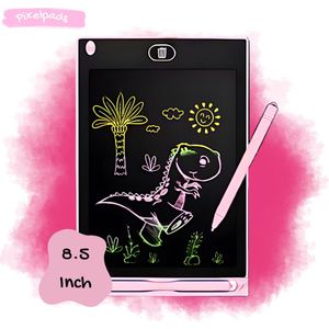 Pixelpads - LCD Tekentablet Kinderen 8.5 inch - Roze - Kleurenscherm - Tekenen - Tekentablet - Batterij - Kinder - Kleuren - Schrijven - Beeld