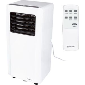 Silvercrest mobile airco - airco op wielen met afstandsbediening - portable air conditioner - 3 in 1 koelen ventileren ontvochtigen - 7000 BTU