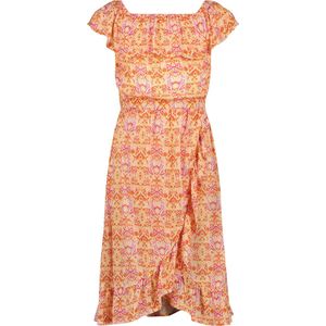 Vingino Midi Dress Peninah Meisjes Jurk - Multicolor Peach - Maat 116