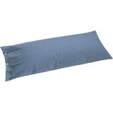 Yumeko kussensloop velvet flanel denim blauw 40x80 - Biologisch & ecologisch - 1 stuk
