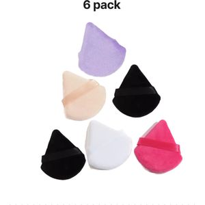 powder puff triangle - make-up spons - driehoek beautyblender - tool - puff set - puff spons - verpakt per 6