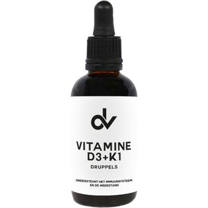 Vitamine D3 + K1 Druppels – DV - 50 ml – Voor Sterke Botten & Weerstand
