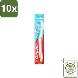 10 x Colgate - Tandenborstel - Extra Clean Medium - 1 Tandenborstel - Grootverpakking - Tandenborstel - Tandenpoetsen - Tandenborstel Medium - Tandenborstel Extra Clean - Tandenborstel Gebogen Kop