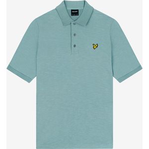 Slub Polo T-Shirt - Blauw - S