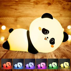 Nachtlampje voor kinderen met timer en touch-bediening - Panda-design