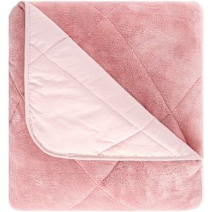 Dekbed zonder overtrek - Roze - 200x200 cm - Tweepersoons - 2 in 1 Dekbed - Teddy - Zacht & Hypoallergeen - 4 Seizoenen - Dubbelzijdig - Wasbaar - Ultra Soft - De Linde Home