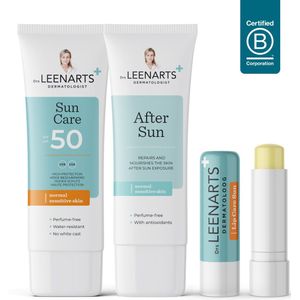 Zonnebrand Voordeelset D – SPF50+ Aftersun + Lipcare Sun SPF25