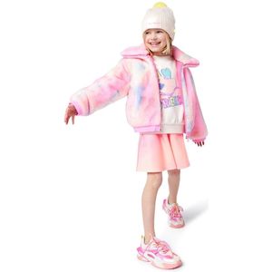 Shiny meisjesrok met roze ombre kleurovergang 98