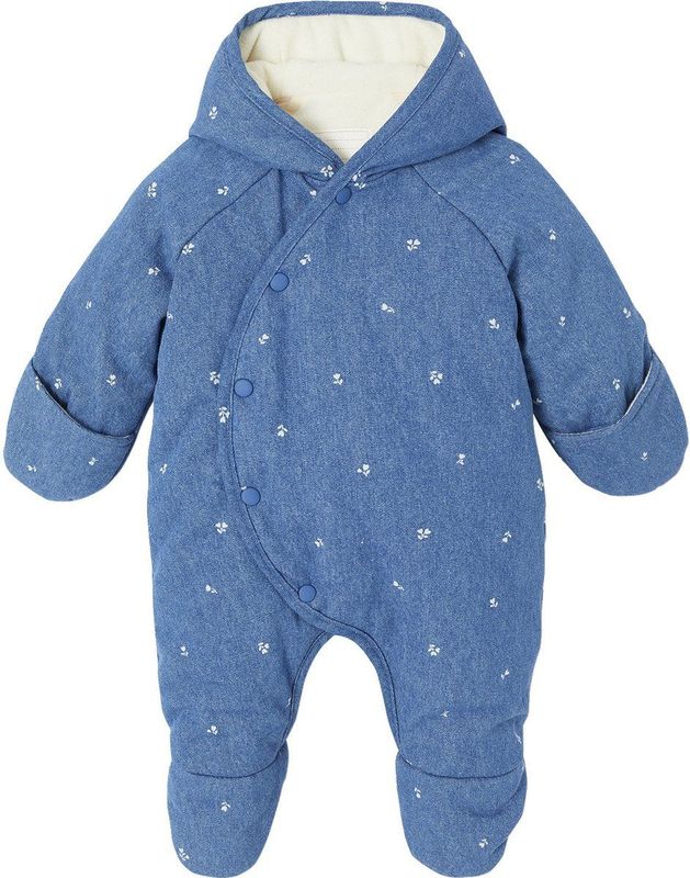 Vertbaudet - Babypakje - Denim - Volledig Bedrukt - Met Fleece Voering