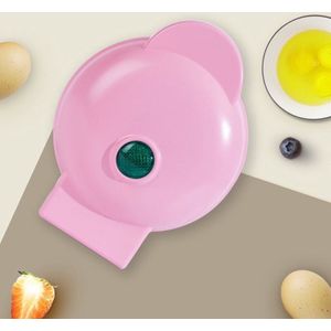Treasuresbycb mini-wafelijzer voor klassieke wafels, wafelijzer met antiaanbaklaag, voor kinderfeestjes, Familiefeest, Pasen of Kerst, retro design, kleur: roze