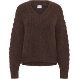 Saint Tropez - Pullover Sweater - Bruin - Dames - V-hals