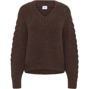 Saint Tropez - Pullover Sweater - Bruin - Dames - V-hals
